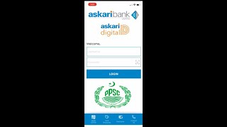 PPSC Fee Payment Using Askari Bank Mobile Application [upl. by Bullen]