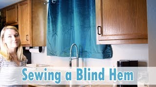 How to Hem Curtains  Blind Hem Stitch DIY [upl. by Ennasor]