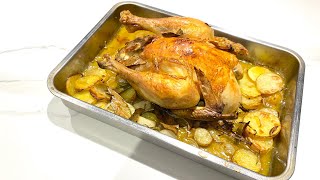 POULET RÔTI AU FOUR RECETTE FACILE ET RAPIDE [upl. by Ahtibbat]