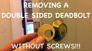 Removing a double keyed deadbolt without screws [upl. by Gutow]