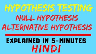 Hypothesis Testing ll Null Hypothesis And Alternative Hypothesis HINDI [upl. by Nanreit158]