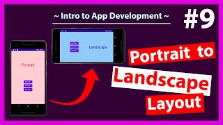 Create an alternate activity layout  How to create portrait and landscape layouts in android studio [upl. by Fabi]