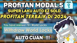 Modal 5DL Profit Gampang 🔥 High Demand Auto Cuan Banyak 💰  Growtopia Profit [upl. by Francie]