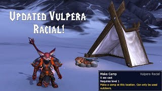 WoW BFA  Updated Vulpera Camping Racial  Now has a Cutscene amp Campsite [upl. by Donna]