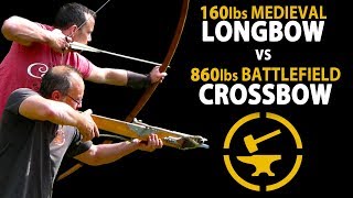 Medieval Warbow vs Windlass Crossbow  Speed Accuracy [upl. by Ellerey]