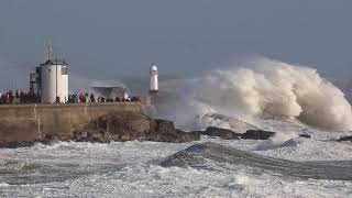 Ex Hurricane Ophelia Batter Porthcawl Pier [upl. by Pincince]