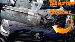 HOW TO REMOVE PEUGEOT PARTNER STARTER MOTOR [upl. by Ellene]