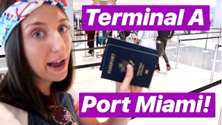 New Royal Caribbean Terminal A in Port Miami  RCI App Check In  Boarding Navigator of the Seas [upl. by Idram171]