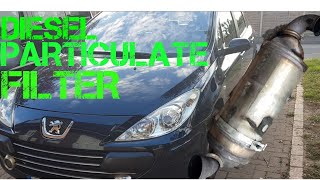 HOW TO REMOVE PEUGEOT 307 DIESEL PARTICULATE FILTER DIY [upl. by Ojela]