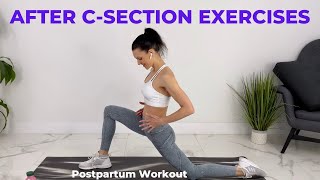 After C Section Exercise  FullBody Postpartum Workout  C Section Recovery Workout [upl. by Otrevire]