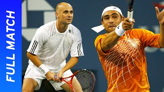 Andre Agassis final career victory  vs Marcos Baghdatis  US Open 2006 Round 2 [upl. by Spring]