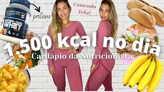 O QUE EU COMO EM UM DIA 1500KCAL  CARDÁPIO NUTRICIONISTA [upl. by Atirres576]