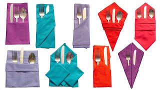 9 Silverware Pocket Ideas From A Napkin [upl. by Consuelo]