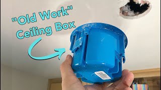 How to Install an Electrical Ceiling Box for a Light Fixture [upl. by Olram]