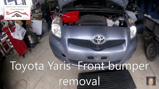 Toyota Yaris 20052013 Front bumper removal [upl. by Eelana]