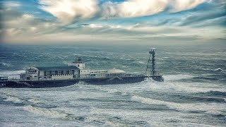 Storm Eunice across Bournemouth Beach [upl. by Rombert]