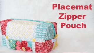 Create a zipper pouch from placemat [upl. by Eisenberg160]