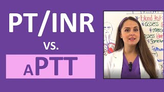 PTINR vs aPTT PTT Nursing Explained NCLEX Lab Values [upl. by Bennett585]