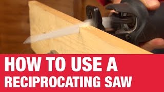 How To Use A Reciprocating Saw  Ace Hardware [upl. by Lady]