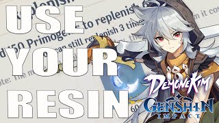 Beginner Guide To Using Resin  Genshin Impact [upl. by Nnylidnarb]