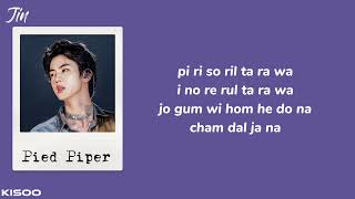 BTS  Pied Piper Easy Lyrics [upl. by Radke]