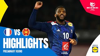 France vs North Macedonia  Highlights  EHF EURO 2024 [upl. by Kidder]