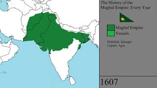 The History of the Mughal Empire Every Year [upl. by Eiclek779]