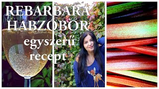 REBARBARA HABZÓBOR  egyszerű recept  DIY Rhubarb sparkling wine [upl. by Llerrad]