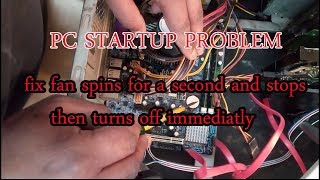 CPU fan spins for a second then turn off immediately How to repair [upl. by Melleta754]