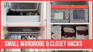 How to fit everything in a small wardrobe or closet  OrgaNatic [upl. by Adnyl]