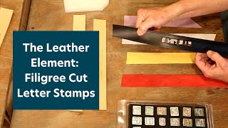 The Leather Element Filigree Cut Letter Stamps [upl. by Reltuc]