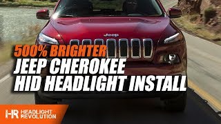 Jeep Cherokee 20142017 HID Install 514 BRIGHTER [upl. by Roth]