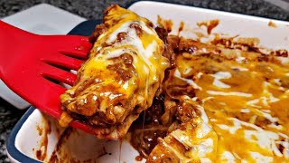 BEEF ENCHILADAS  Easy Enchilada Sauce Recipe  How To Make Cheesy Baked Enchiladas [upl. by Philpot]