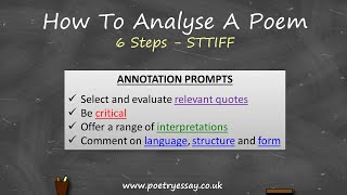 How To Analyse A Poem [upl. by Georgeanna130]