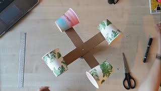 STEM activity WIND ANEMOMETER for kids [upl. by Ymerej587]