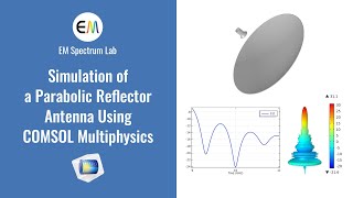 COMSOL Tutorial  Simulation of a Parabolic Reflector Antenna [upl. by Baudoin]