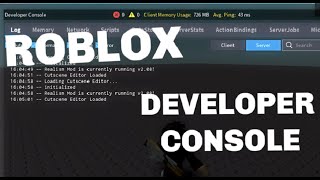 ROBLOX STUDIO  How to use the OutputDeveloper Console Parts WalkSpeed JumpPower [upl. by Balcke178]