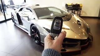 Lamborghini Veneno Indepth Exterior and Interior Tour w Cold Start [upl. by Esinaj459]