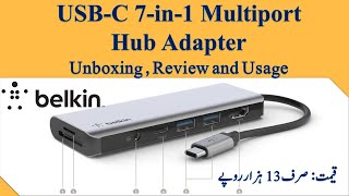 Belkin USBC 7in1 Multiport Hub Adapter Unboxing and Review [upl. by Akcinahs]