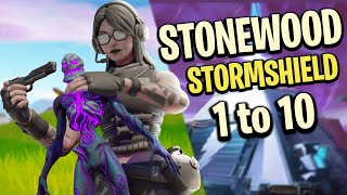 How to do Stonewood storm shield 1 to 10 complete explanation  fortnite STW [upl. by Anitan]