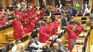 EFF And ANC Singing And Celebrating Land Reform Victory In Parliament [upl. by Immas]