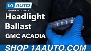 How to Replace HID Headlight Ballast 0716 GMC Acadia [upl. by Ahsatel587]