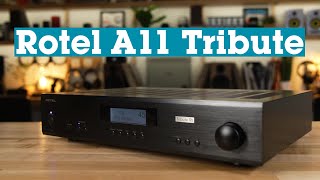 Rotel A11 Tribute stereo integrated amplifier with Bluetooth  Crutchfield [upl. by Yawnoc]