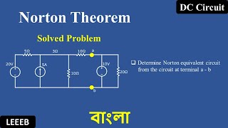 Norton Theorem with Solved Math Problem in Bangla Part 01  Bangla Tutorial [upl. by Hsot]