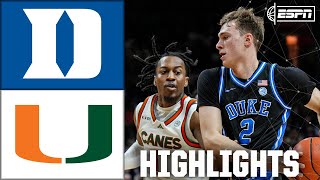 Duke Blue Devils vs Miami Hurricanes  Full Game Highlights  ESPN College Basketball [upl. by Eicats877]