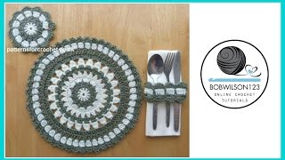 Crochet Placemat Tutorial [upl. by Yrakaz]