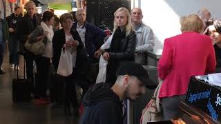 Boogie woogie pianoCharleroi airport [upl. by Kirre]