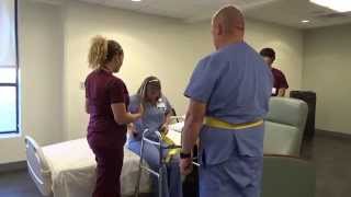 Physical Therapy Transfer Training  How To Transfer From Wheelchair To Bed [upl. by Pollock170]