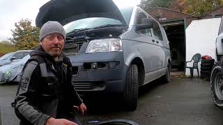 How to remove a VW T5 FRONT BUMPER [upl. by Yrohcaz]