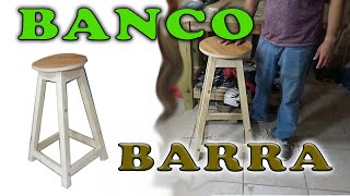 Banco De Madera Para Barra Rápido De Hacer [upl. by Naesed438]